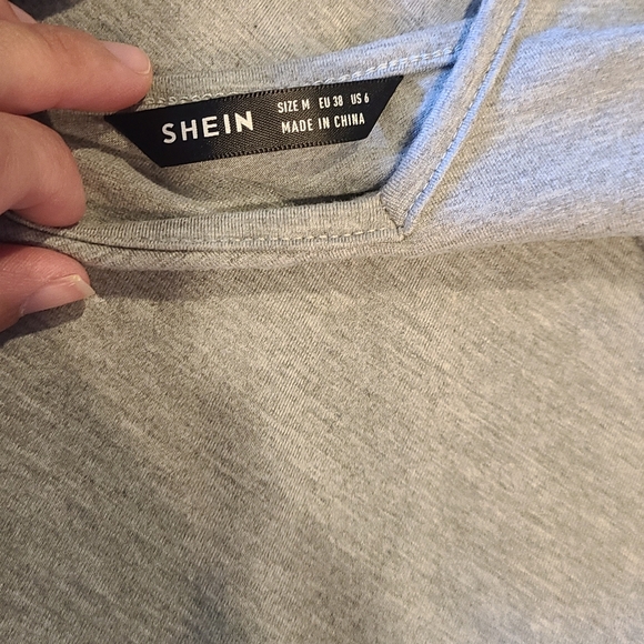 🐧 Shein grey cotton midi bodycon dress🧁🍋🎀🦄🪻🍍🍓🦉 - Picture 3 of 3